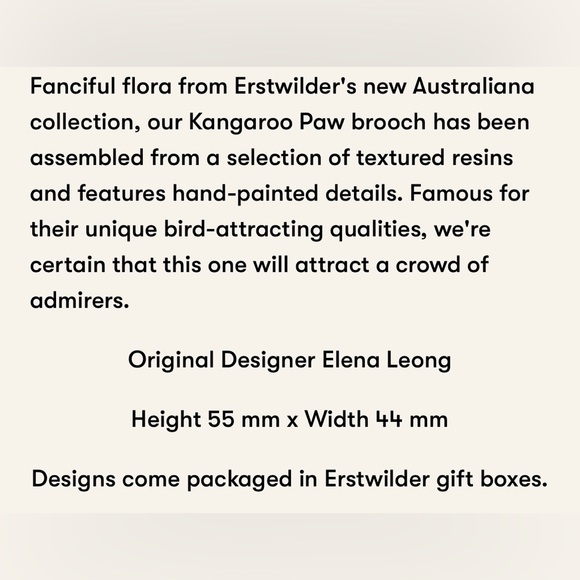 Erstwilder Bouncing Botanical Brooch - Picture 8 of 11